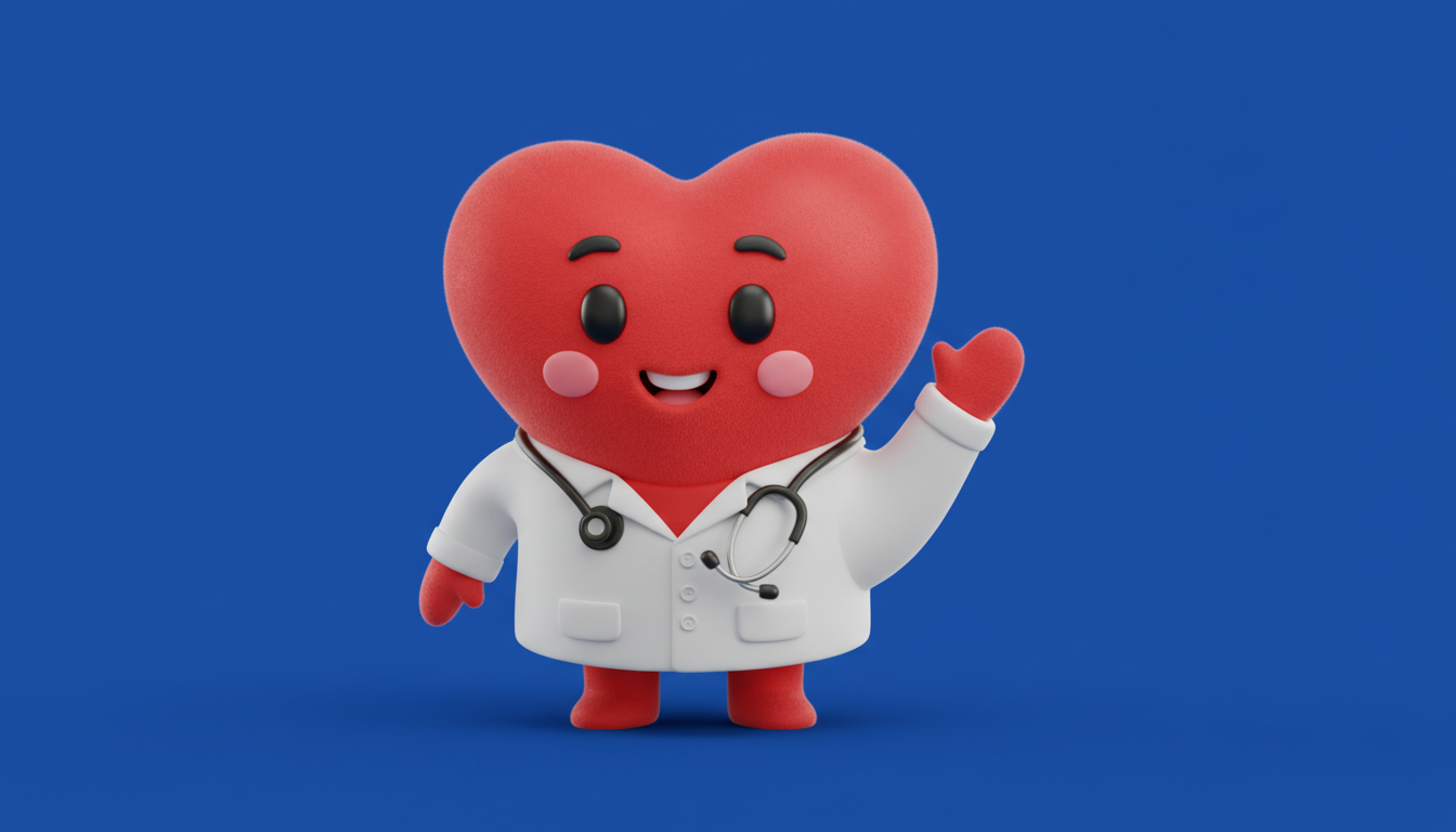 Mascote Dr. Coração — voltar ao início